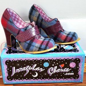 Irregular Choice Pass the Test Plaid Heels